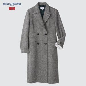 Uniqlo x Ines de la Fressange tweed wool coat, S